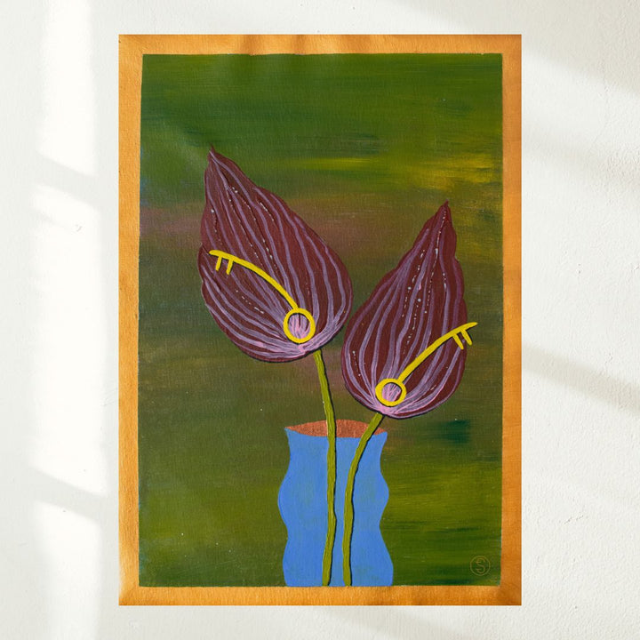 Série Cosy n°3  - Collection Les Anthuriums - Art mural imprimable - A5 à A2