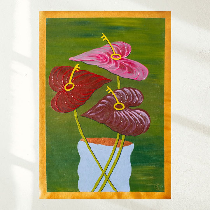 Série Cosy n°4  - Collection Les Anthuriums - Art mural imprimable - A5 à A2