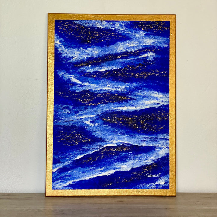 Bleu profond – Œuvre unique - 50x70cm