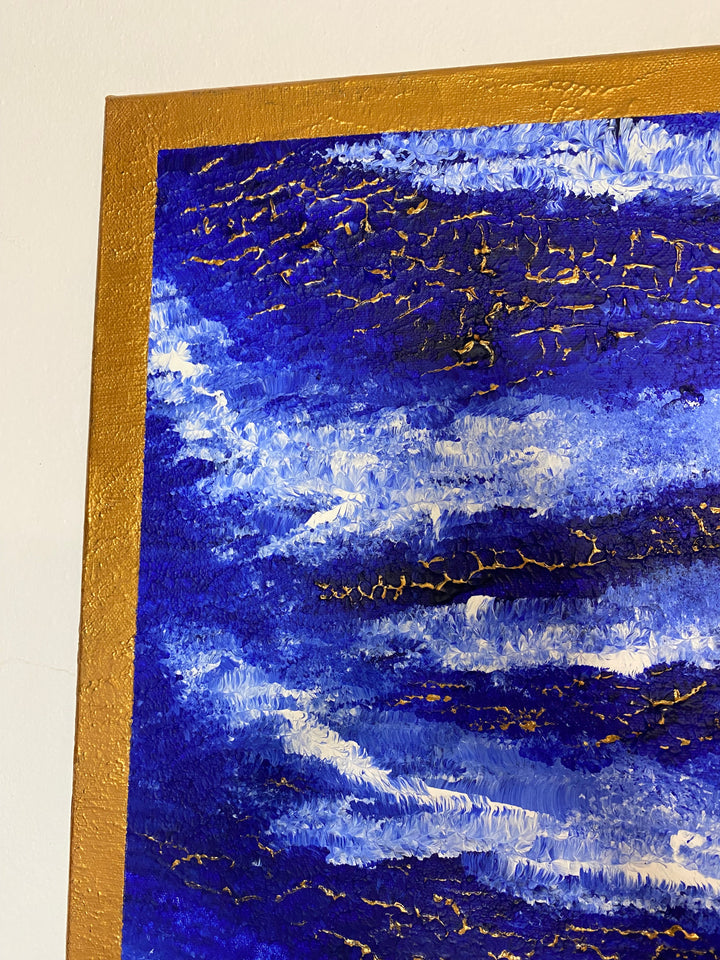 Bleu profond – Œuvre unique - 50x70cm