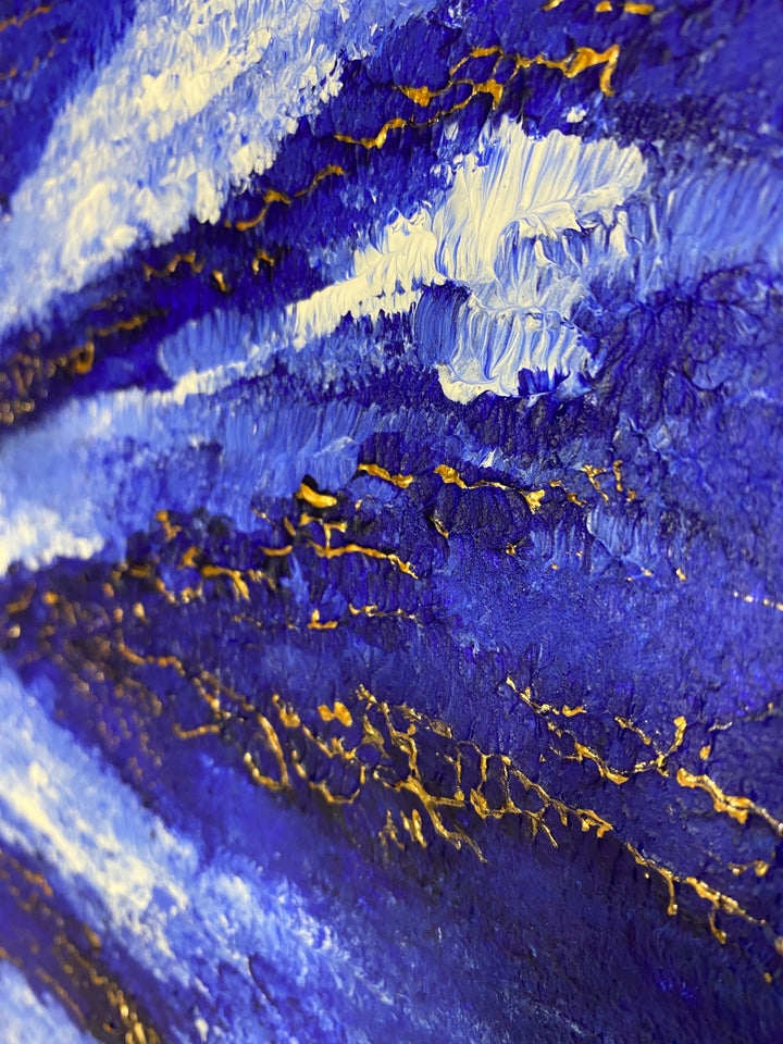 Bleu profond – Œuvre unique - 50x70cm