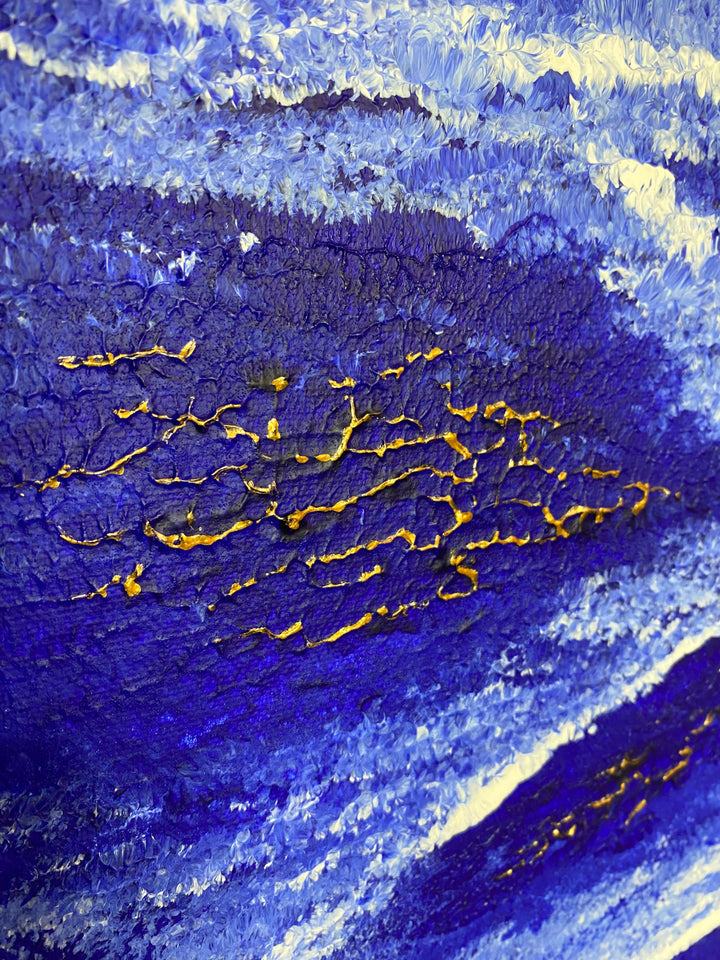 Bleu profond – Œuvre unique - 50x70cm