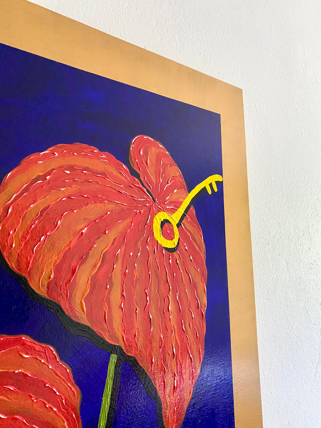 Féminité – Collection Les Anthuriums – Œuvre unique - 73x100 cm