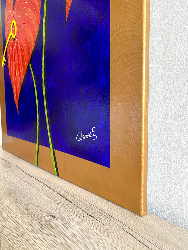 Féminité – Collection Les Anthuriums – Œuvre unique - 73x100 cm