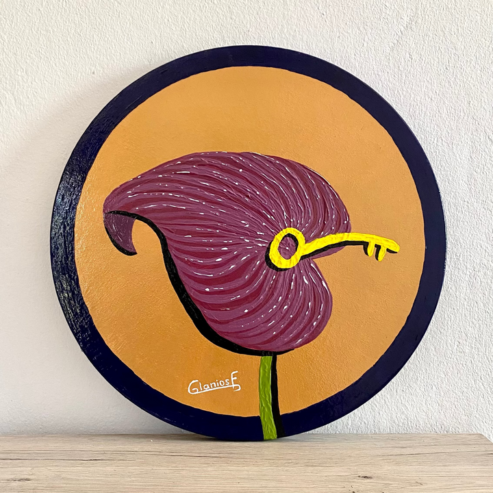 Rare – Collection Les Anthuriums – Œuvre unique - 40 cm de diamètre