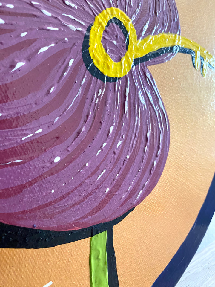Rare – Collection Les Anthuriums – Œuvre unique - 40 cm de diamètre
