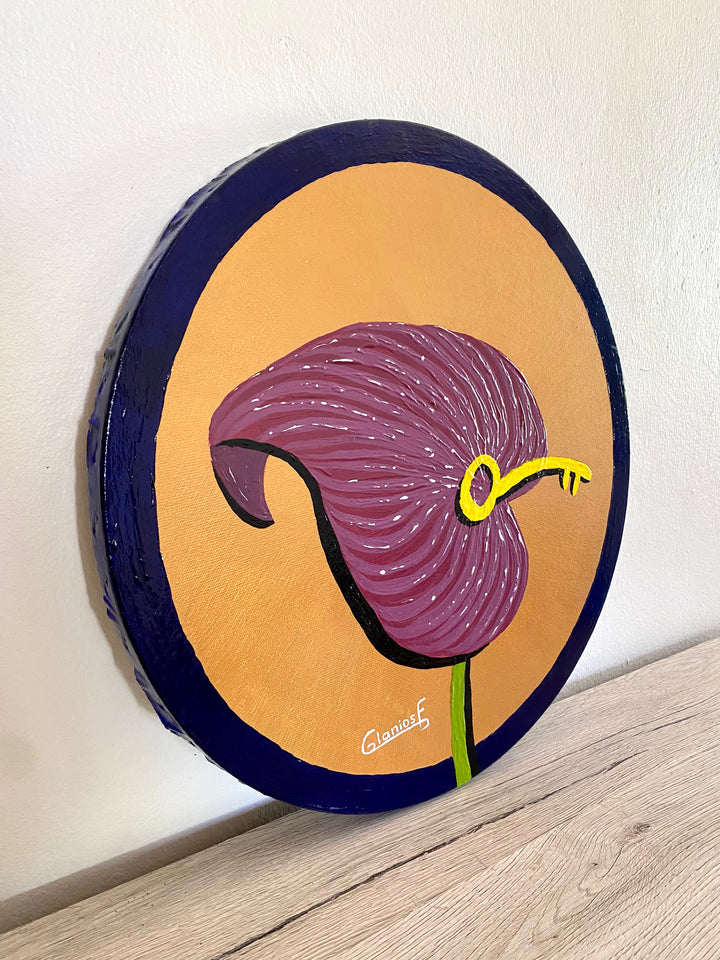 Rare – Collection Les Anthuriums – Œuvre unique - 40 cm de diamètre
